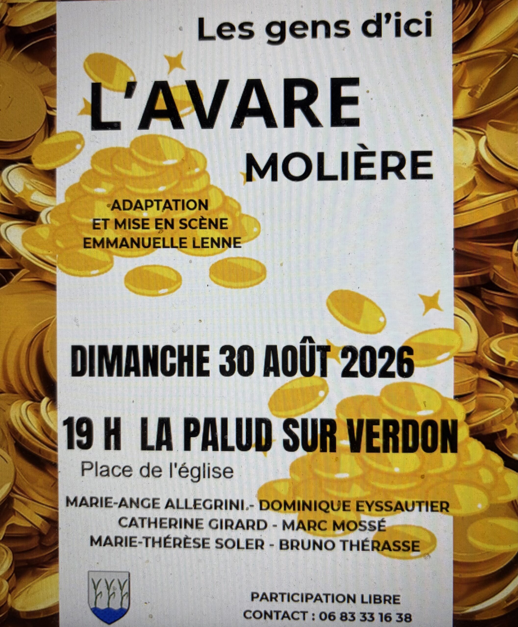 L'avare - le 30 août à La Palud sur Verdon