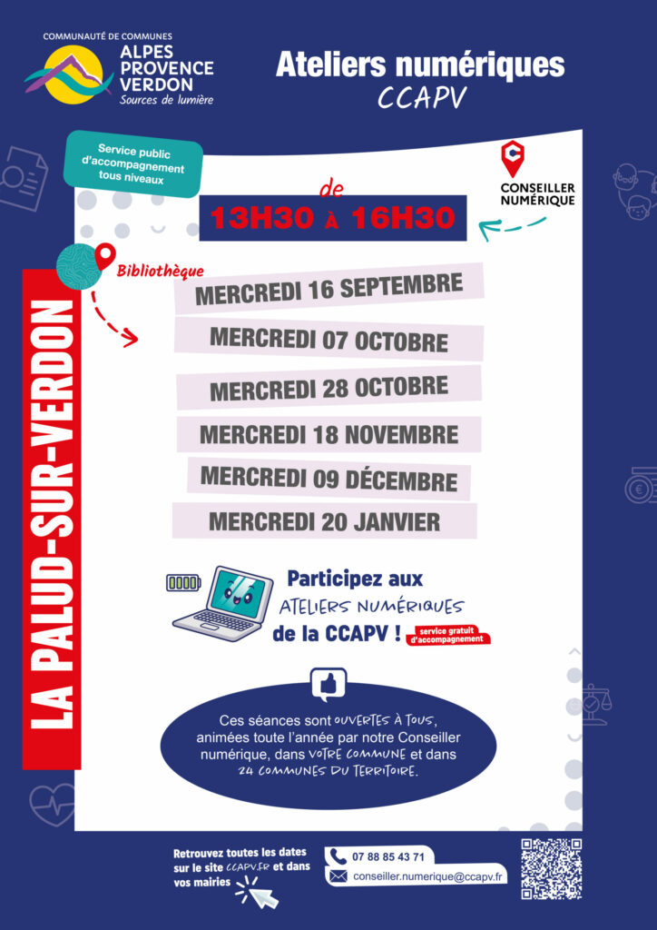 Atelier numériques à La Palud sur Verdon