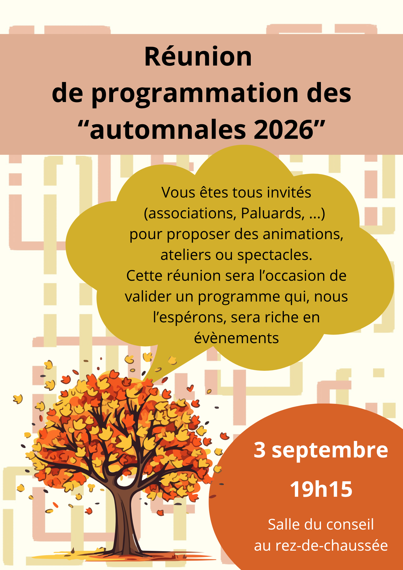 réunion programmation automnales 2026