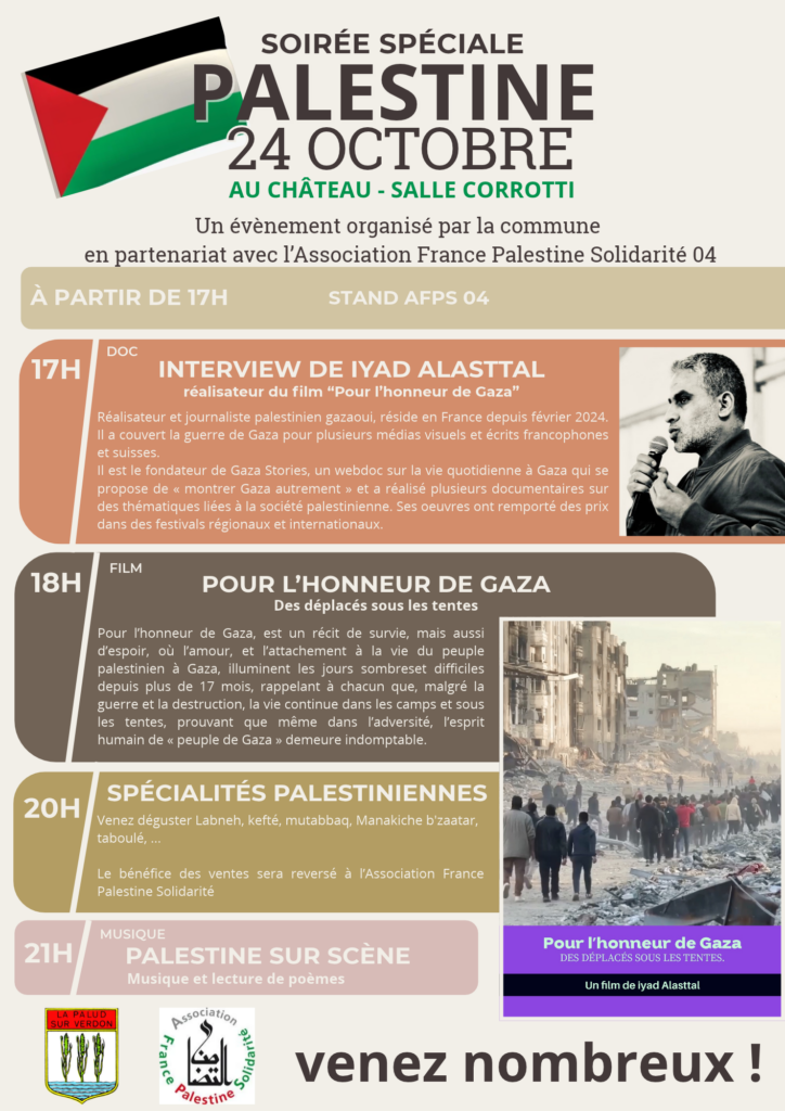 Soirée spéciale PALESTINE